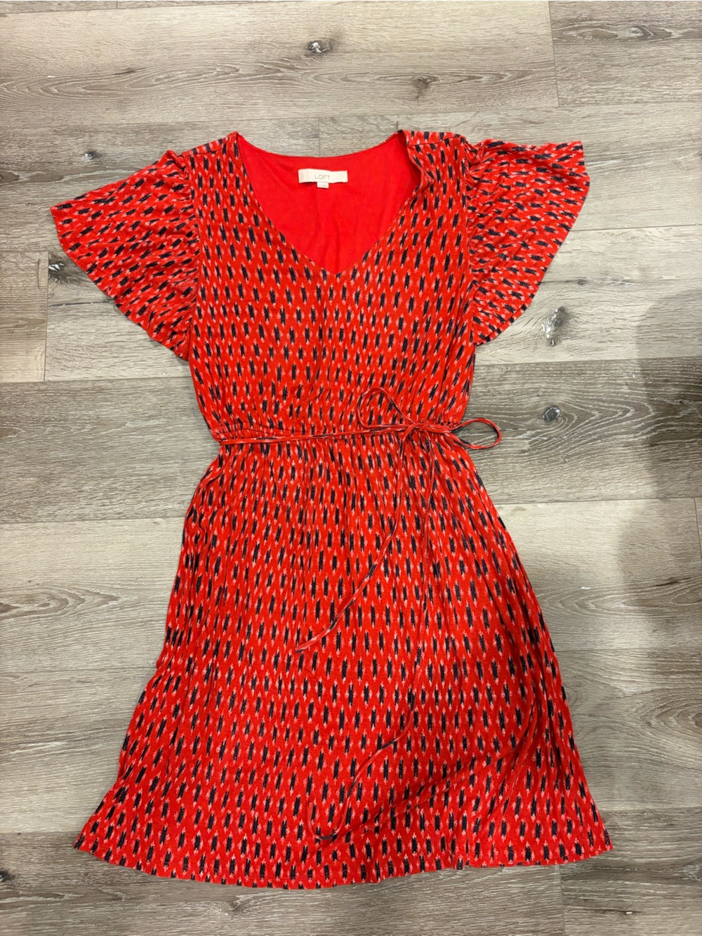 LOFT Red Printed Kids One-Piece Romper